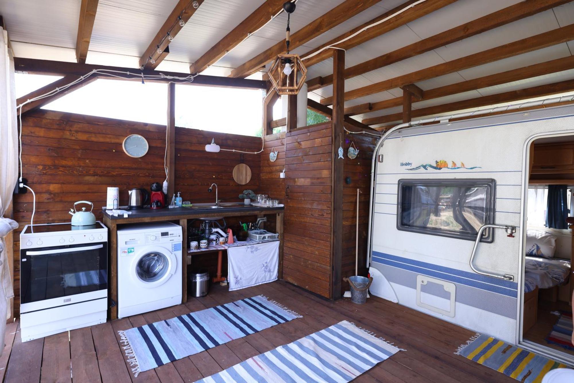 Sea Caravan On The Beach Kiten  Exterior foto